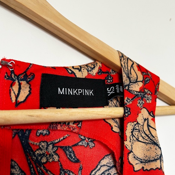 MINKPINK coral floral print summer dress - Picture 5 of 7